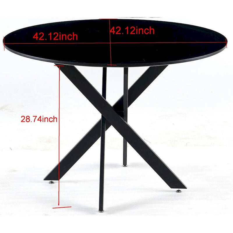 Mid-century Dining Table With Round Table Top Pedestal Dining Table