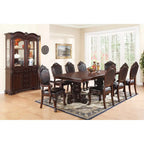 Dining Arm Chairs With Faux Leather Upholstery, Set Of 2, Dark Brown