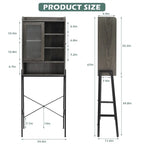 Over the Toilet Storage Cabinet - 11.6D x 24.6W x 67H