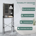 Over the Toilet Storage Cabinet - 11.6D x 24.6W x 67H