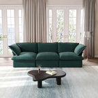 Modular Sectional Sofa Couch, 122.82 Velvet 3 Seater Sofa