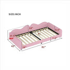 Twin size Upholstered Daybed with Cloud-Shaped Backrest