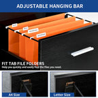 Moasis 15 Deep Vertical 4-Drawer File Cabinet with Lock for Letter A4-Sized Files