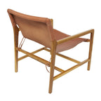 Leather Living Room Accent Chair with Armrests - Brown or Black - Roche River Decor