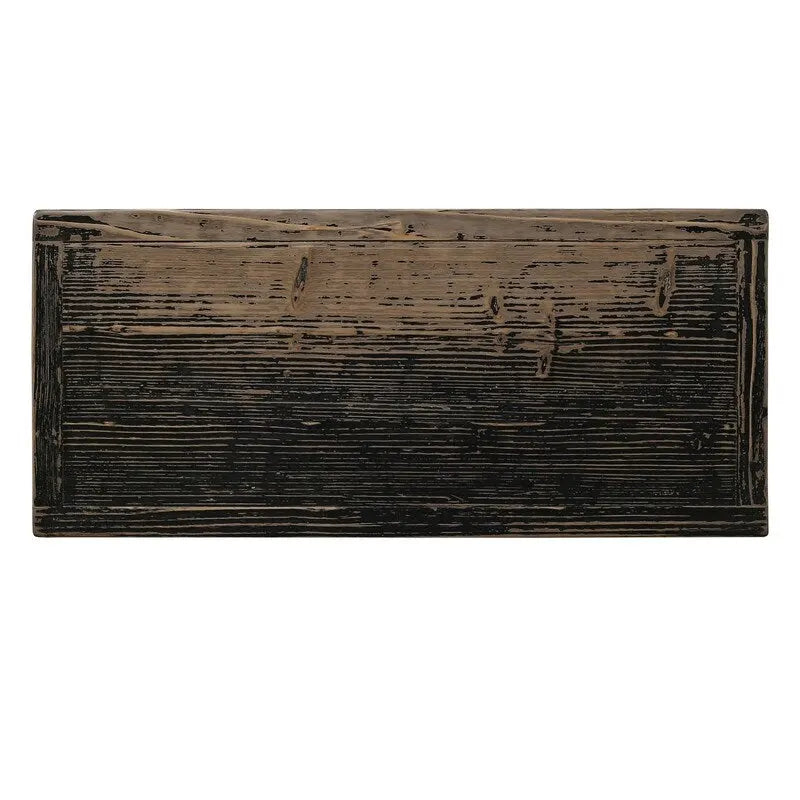 Two Doors Cabient Distressed Black 39x18x35H