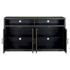 4-door Classic Sideboard with Open Storage and Adjustable Shelves