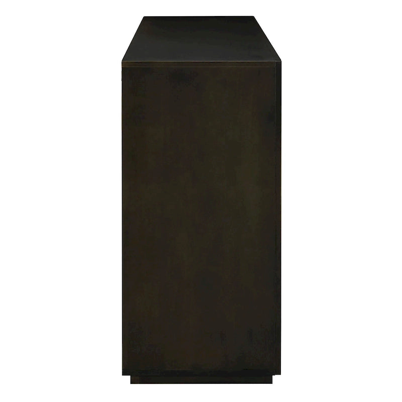 4-door Classic Sideboard with Open Storage and Adjustable Shelves