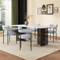 Upholstered Armchair Dining Chairs With Metal Legs for Home, Kitchen, Living Room(Set of 2)