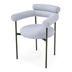 Upholstered Armchair Dining Chairs With Metal Legs for Home, Kitchen, Living Room(Set of 2)