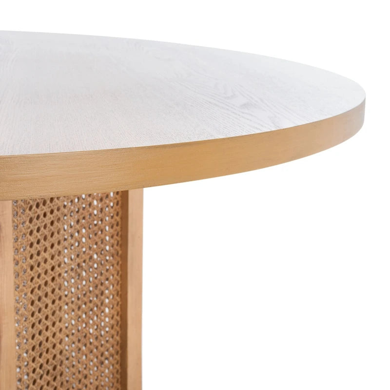 SAFAVIEH Mozell Cane Dining Table - 47.3 W x 47.3 L x 28.8 H - 47Wx47Dx29H