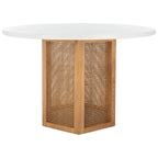 SAFAVIEH Mozell Cane Dining Table - 47.3 W x 47.3 L x 28.8 H - 47Wx47Dx29H